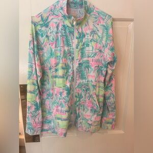 Colorful Lilly Pulitzer pink and green athletic Jacket
